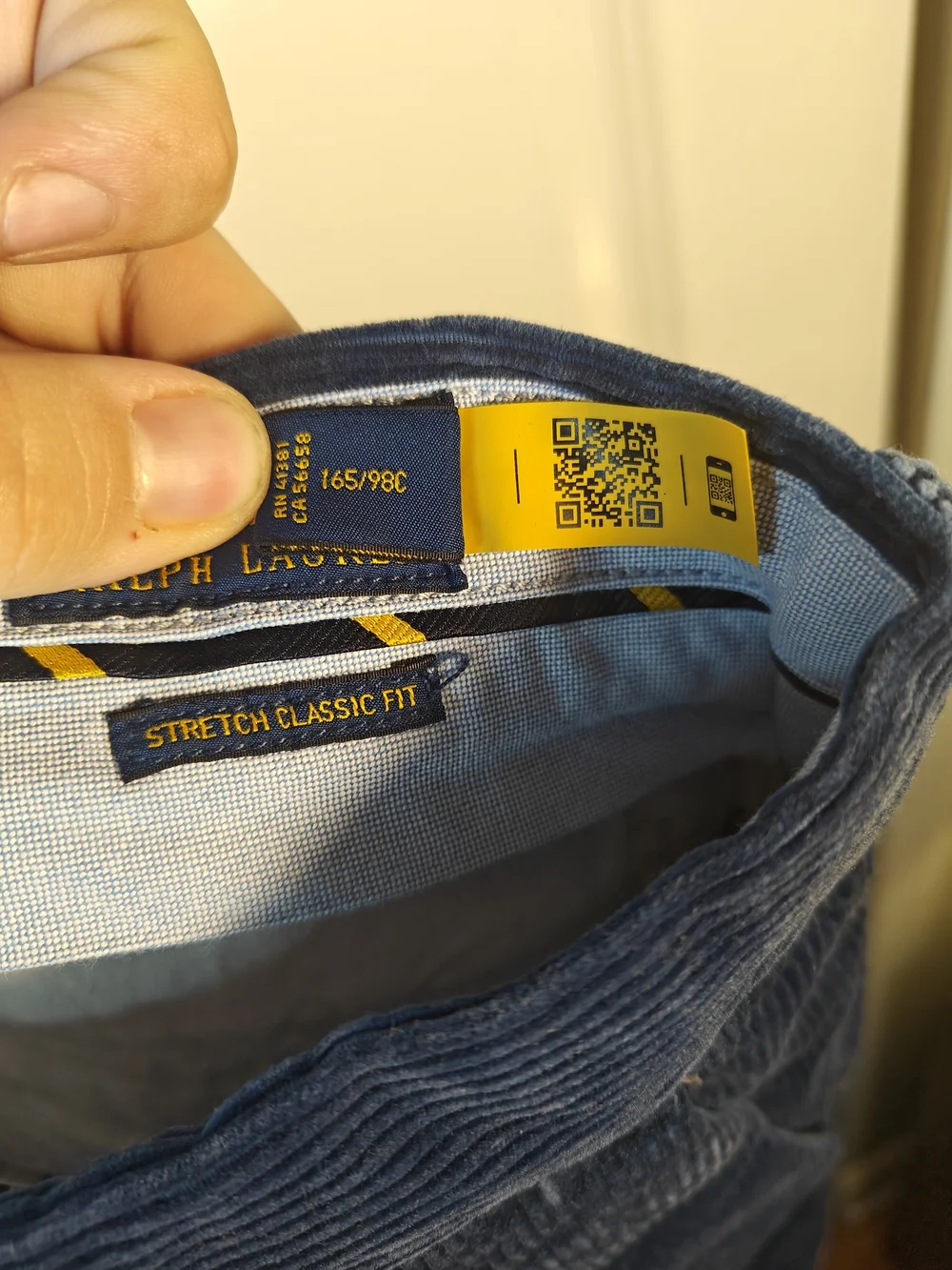 Polo Ralph Lauren Men's Navy Blue Classic Fit Corduroy Pants